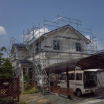 足場組み上がりました。 |