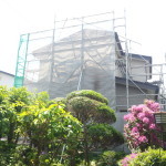 O邸足場架設完了。 |