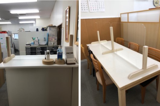 コロナ対策 アクリル板設置しました。 - 株式会社清水工芸 