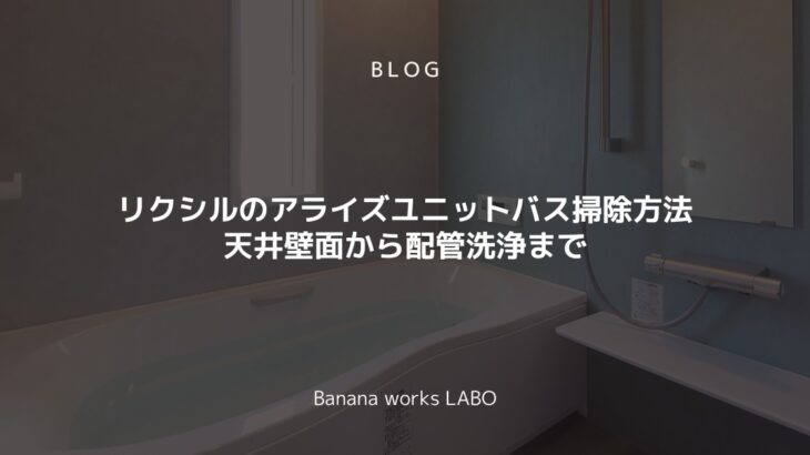 リクシルのアライズユニットバス掃除方法とは?天井壁面から配管洗浄まで解...