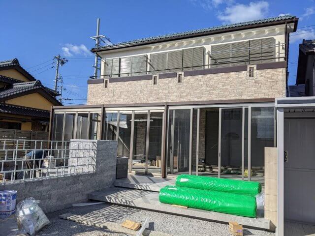 ガーデンルームのあるお庭の施工風景 ｜ブログ｜株式会社ノエルnew_t...