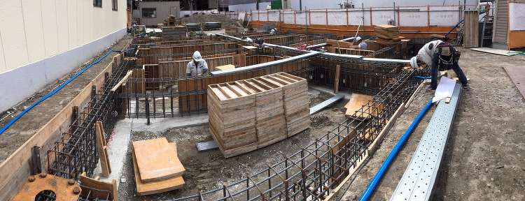鉄筋と型枠工事 P_kan|庄司洋建築設計事務所