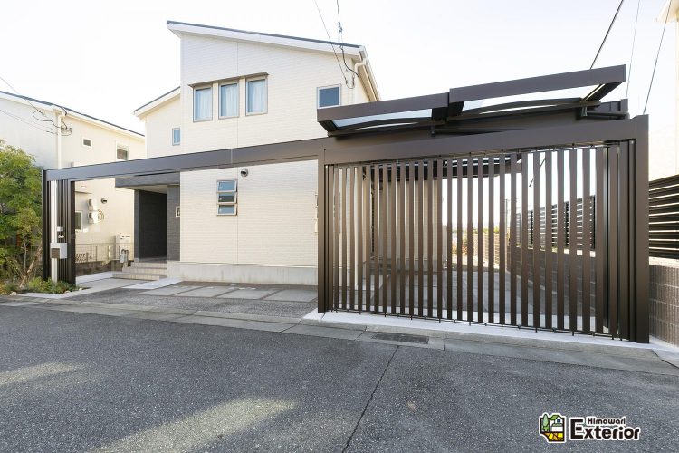 愛車を守るカーポートとカーテンゲート |ひまわりエクステリアへ♪