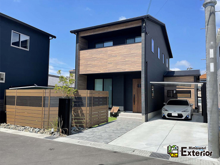こだわり満載！温かみ感じるモダンな外構 - 神戸で外構・エクステリアの...