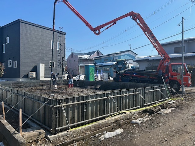 【会津若松市・新築注文住宅】「平屋の家」耐圧盤コンクリート打設！ | ...