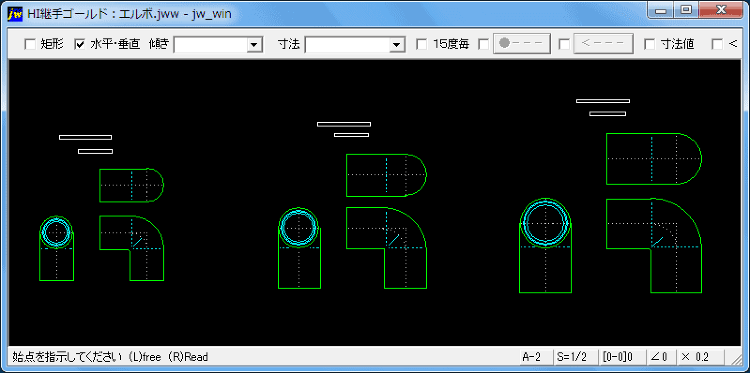 水道配管用継手HIVPのJWW-CAD図形 Jw_cad 設備設計情報...