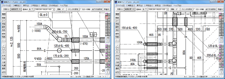 衛生設備施工図・設計図-JWW_CADデータ Jw_cad 設備設計情...