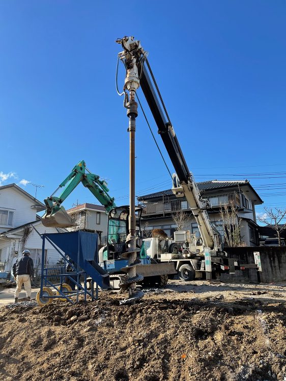 地盤改良工事開始（It邸） | か ん ば ら 日 記