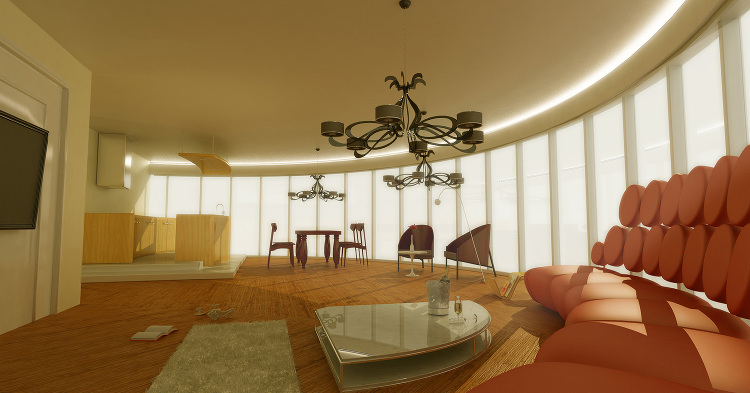 今月の一枚<橋本隆弘 Living> | 建築パース.com