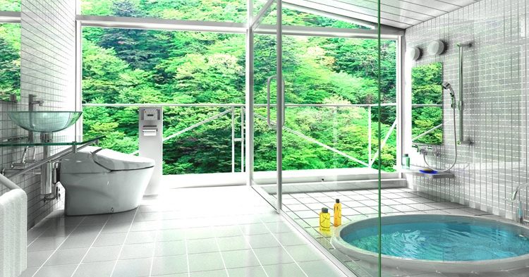 今月の一枚＜尾川哲嗣 バスルーム＞ | 建築パース.com