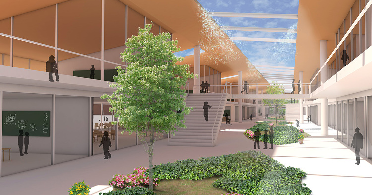 今月の一枚<東洋大学 竹内一輝 内と外を繋ぐ道> | 建築パース.co...