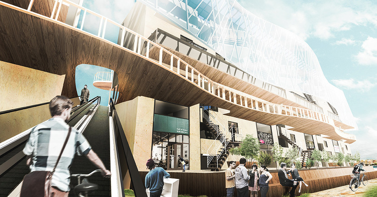 今月の一枚<日本大学 中村圭佑 団地キャラバン> | 建築パース.co...