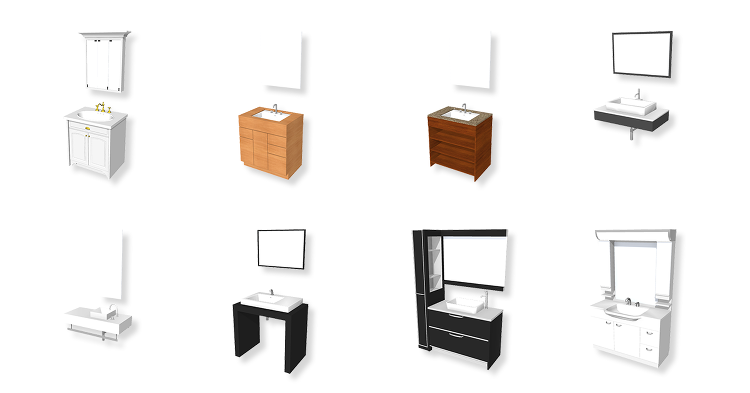 Vol.109 洗面台の3Dモデル | 建築パース素材無料ダウンロード...