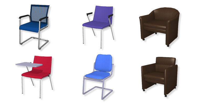 Vol.114 ミーティングチェアの3Dモデル | 建築パース素材無料...