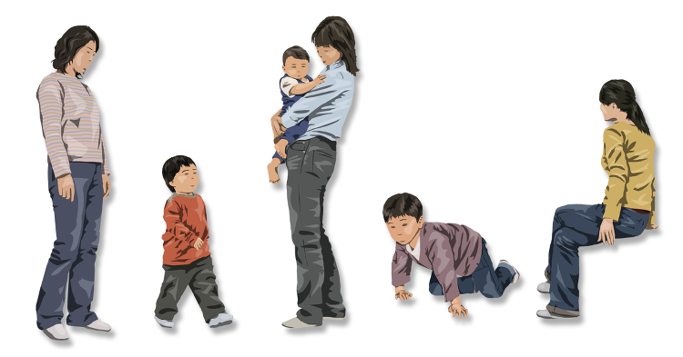 Vol.41 切り抜き人物(13) 室内シーン | 建築パース素材無料...