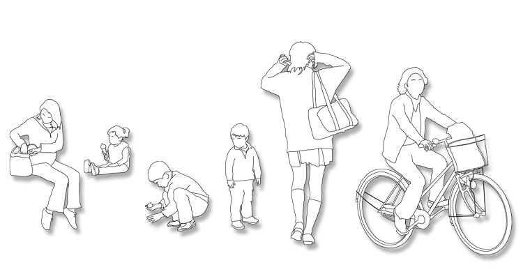 Vol.44 切り抜き人物(15) ライン | 建築パース素材無料ダウ...