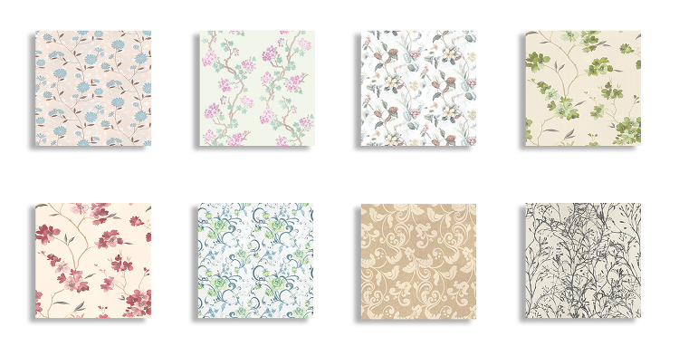 Vol.97 ボタニカル柄のテクスチャ | 建築パース素材無料ダウンロ...