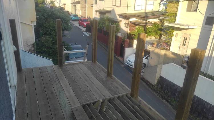 解体は作る事・神奈川県大和市の木製バルコニー・木製ベランダ | ウッド...