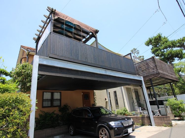 鉄骨併用施工例 ページ 2 明治20年創業 老舗材木屋発 ウッドデッキ...