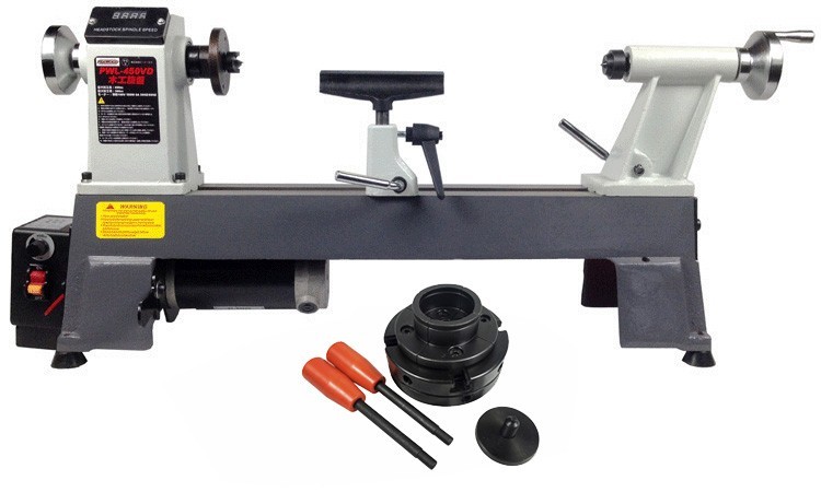 ピーウッド 木工旋盤 PWL-450VD スクロールチャックセットA ...