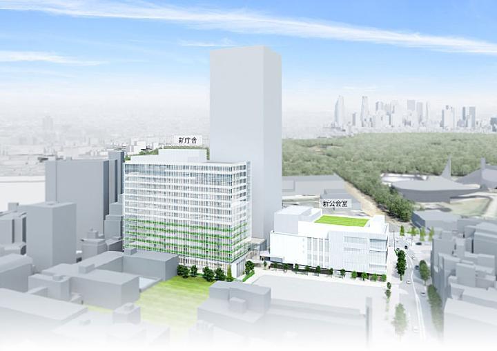 【開発】マンション2層増で39階に、渋谷区庁舎建て替え | 日経不動産...