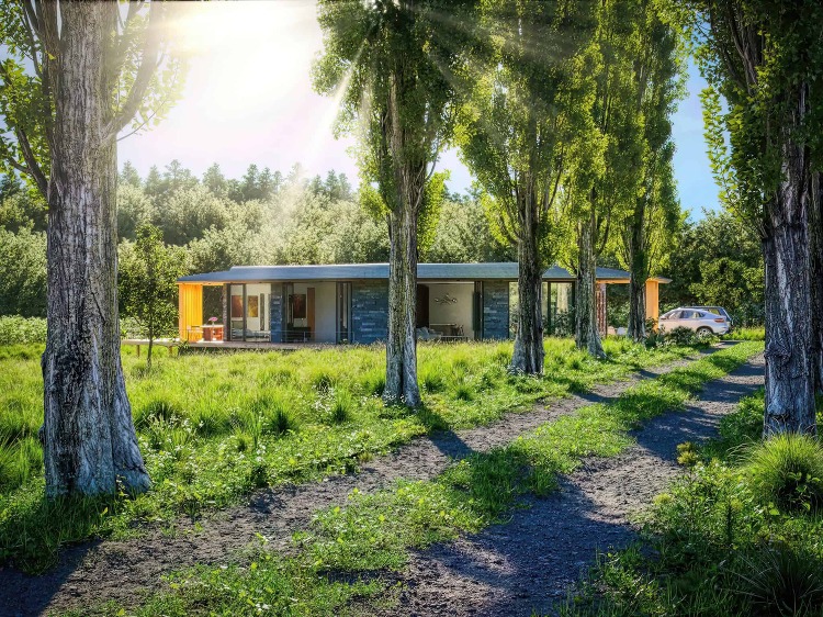 自然環境CGパース ナチュラルエレメントと建築デザインのハーモニーをき...