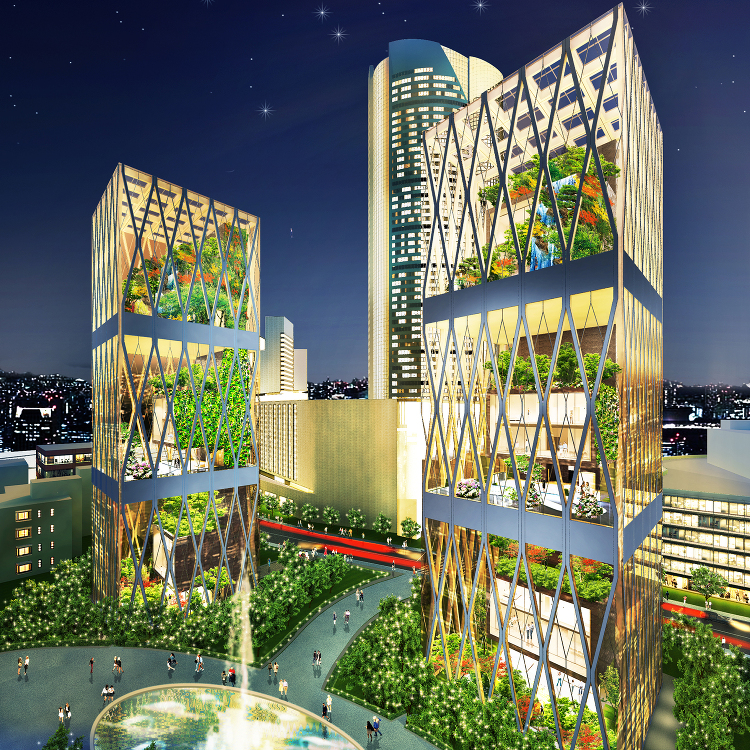 THREE GARDENS TOWER | Project | 高松伸...