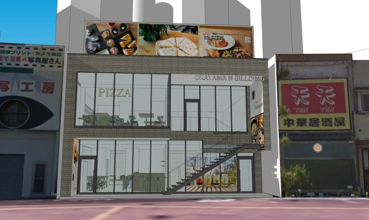 岡山市大雲寺交差点 看板シュミレーションＣＧ - 岡山の店舗デザイン・...