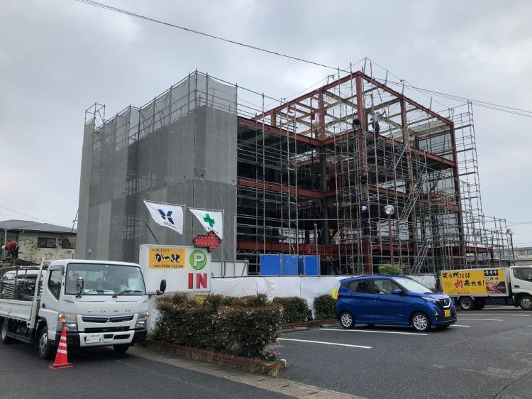 鉄骨建て方完了! - 岡山の店舗デザイン・住宅設計 | 青木建築設計事...