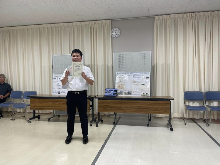 日本造園学会東北支部大会において大学院生の研究発表が優秀学生賞を受賞し...