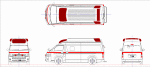 救急車 点景・計画用 (四面) MPZ | CAD-DATA.com