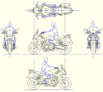 CB1300SB 2017マイナーチェンジ 点景・計画用 DXF | ...