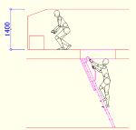 小屋裏収納の人物動作 JWW | CAD-DATA.com