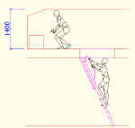 小屋裏収納の人物動作 MPZ | CAD-DATA.com