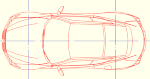 レクサスLC500(平面のみ) 点景・計画用 DXF | CAD-DA...