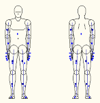 人物モデル化 (成人男性 正面背面立ち姿) DXF | CAD-DAT...