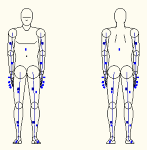 人物モデル化 (成人男性 正面背面立ち姿) DXF | CAD-DAT...