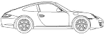 Porsche911 側面 | CAD-DATA.com