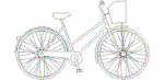 自転車（側面） | CAD-DATA.com