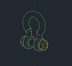 シャックル(おたふく型) 3D | CAD-DATA.com
