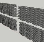 波形割り肌ボーダー瓦 SHU-WW300 壁材 | CAD-DATA....