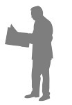 人物CADデータ 新聞を読む人 | CAD-DATA.com