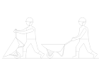 一輪車の人 CADデータ(dwg)|Free CAD Data Dow...