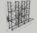枠組足場階段枠W900(簡易版) | CAD-DATA.com