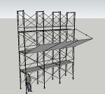 枠組足場梁枠朝顔W1200(簡易版) | CAD-DATA.com