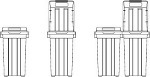 45L 角形ペールゴミ箱(正面) | CAD-DATA.com