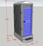 仮設トイレ和式簡易水洗 | CAD-DATA.com