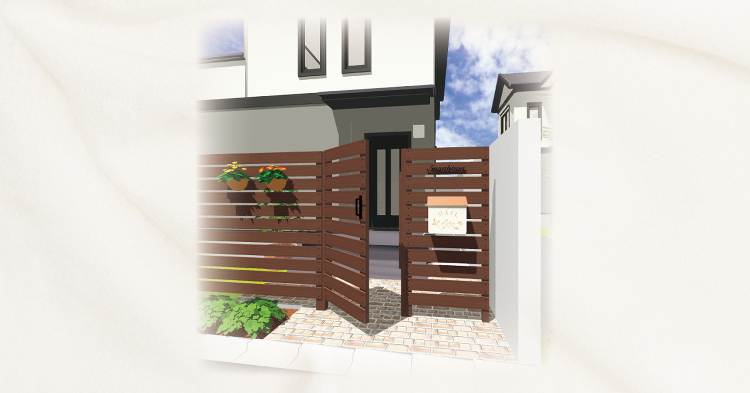 ?リアルな木目の目隠しフェンス?ベータウッド 組立部材｜ディーズガーデ...