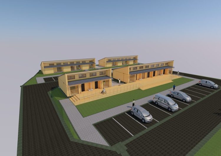 ログハウス型仮設住宅の復興住宅