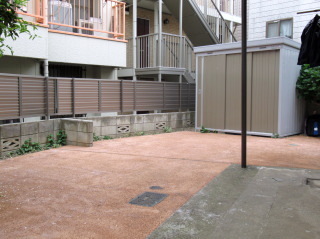 柏市でのアパート敷地舗装工事 | いしざき社長の庭ブログ